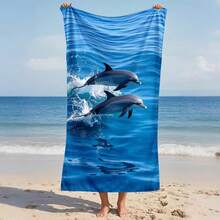 Extra Large Quick-Dry Microfiber Beach Towel, With Vibrant Dolphin Pattern | Sand-Proof & Fast-Drying | Soft & Durable, Ideal For Summer Fun | Perfect For Adults And Kids To Use At The Beach, Pool Or Travel - A - View 6