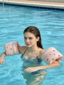 2pcs Cute Cartoon Inflatable Swim Arm Bands, PVC Material Swimming Arm Floats, Suitable For All Ages, Pond/Beach Water Entertainment, Summer Swimming Training Aids, Water Fun Accessories, Pool Inflatable, Beach Essentials, Pool Float - Multicolor - View 4