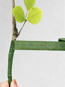 4 捲花藝膠帶，用於包裹花莖和製作花藝安排，綠色園藝膠帶用於花束包裝，適用於人造花和植物莖、手工藝品和裝飾 - 均碼 - 查看 4