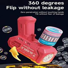 Electric Handheld Bubble Machine Toy With Lights, One-Button Multi-Bubble Blower, Suitable For Outdoor Games, Gift (Batteries And Bubble Solution Not Included, Some Accessories Random) - Multicolor - View 4