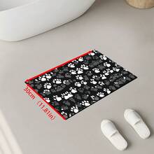 1 pieza, Decoración del hogar, Alfombra de barro de diatomeas con estampado de huella de pata, Fácil de limpiar, Impresión 3D rectangular, Adecuada para entrada, sala de estar, cocina, dormitorio, pasillo, baño, lavandería - Alfombra de poliéster, Adecuada para decoración del hogar interior y exterior - Multicolor - Ver 14