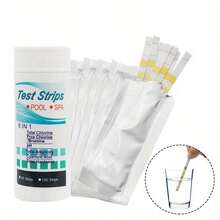 50pcs 6-In-1 Pool & Hot Tub Test Strips - Rapid Testing For PH, Chlorine, Total Alkalinity, Blue/Purple Acid And Total Hardness | With Dropper Cap Color-Coded Results | Accurate Chemical Analysis For Above-Ground Pools And Hot Tubs - Canned - View 8