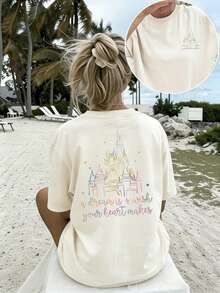 Minimalist. 100% Cotton. 1pac2026 New Women's Summer T-Shirt With Round Neck - Ideal T-Shirt For Fashion Lovers. Spring Summer Top - 白色 - 查看 1