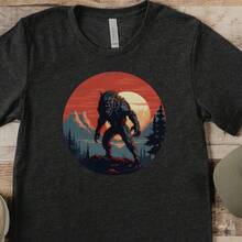 Werewolf In The Forest Graphic T-Shirt Unisex - Black - View 1