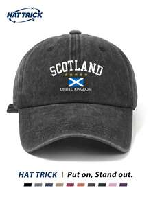 1pc Unisex SCOTLAND Print Soft Top Baseball Cap, Vintage Washed Breathable Sun Hat, Suitable For Outdoor Sports, Hiking, Camping, Daily Wear, Hip Hop Hat, Trucker Hat, Adjustable Brim, Gift, Holiday Gift - C - View 6