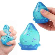 1 Stück transparentes Wassertropfen-Pailletten-Quetschspielzeug, TPR glänzendes Pailletten-Maltoz-Sensorik-Fidget-Spielzeug, Geburtstagsparty-Mitgebsel, Feiertagsgeschenk, Weihnachtsstrumpf-Füller, neuartiges Feiertagsgeschenk - Verschiedenfarbig - Übersicht 5