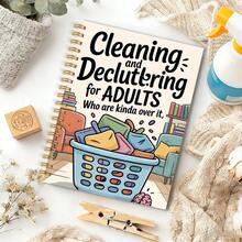 1 Aesthetic ADHD Cleaning Plan Spiral Notebook, Housework Cleaning Schedule And Checklist, Daily/Weekly/Monthly/Yearly Housekeeping Notebook, Professional House Management Log For Homemakers, Home Organization System, Daily Task Management, Spiral Notebook Organizer, Housework Management Notebook, Aesthetic Planner, Minimalist Organizer - A5 - View 5