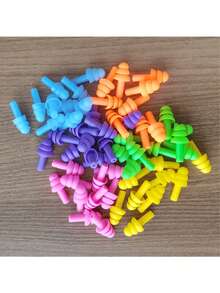 40/20pcs Creative Spiral Colored Soundproof Earplugs, Suitable For Bedroom, Travel, Office, School, Swimming And Other Occasions, Perfect For Back To School Season - Multicolor - View 13