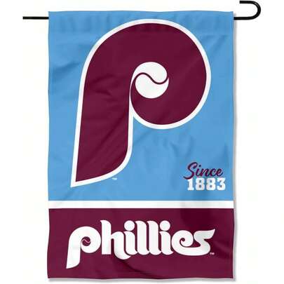 Philadelphia Phillies Retro Vintage Throwback Double Sided Garden Flag.Jpg