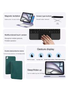 Magic Keyboard Compatible With Ipad A16 11 Inch 2025 11th/ 10th 10.9 Inch 2022 Keyboard Case Compatible With Ipad Air 11 Inch M4 M3 M2 Case Pro 11 2018-2022 Smart Cover Backlight Touch Panel Multi Angle Support - View 7