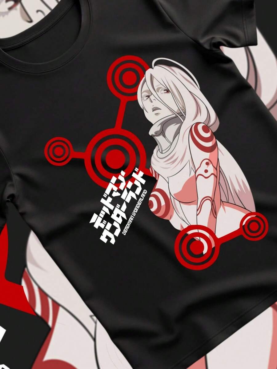 Camiseta de Deadman Wonderland Anime, sudadera corta de algodón de verano de Wo's y Wo's cómoda, camiseta deportiva suelta. JPG