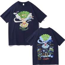 Punk-Rock-Band Green Day Dookie Grafik-T-Shirts für Männer und Frauen, Gothic Vintage Kurzarm-T-Shirt, Modische Lässige Oversized T-Shirts - X01130-Schwarz - Übersicht 5