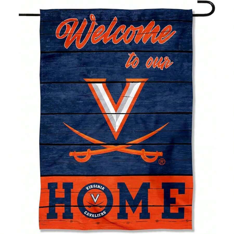 Virginia Cavaliers Welcome To Our Home Double Sided Garden Yard Flag.Jpg - A - 查看 1