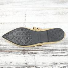 Commuting Essential! Size 34-44 Plus Size Pointed Toe Mary Jane Shoes, Embossed Design + Multi-Color Versatile Office Shoes - Gold - View 6