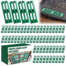 MorningRo Pcs Galvanized Shade Cloth Clips Sun Shade Fabric Timber Fasteners Strong Screen Cloth Mending Plates For Wood Net Fabric Accessories For Outdoor Patios Pergolas - Green - View 1