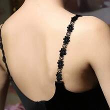 1. Lace Flower Decorated Bra Straps, Adjustable Multi-Functional Non-Slip Straps, Suitable For Women's Lingerie And Bra Accessories - A - View 5