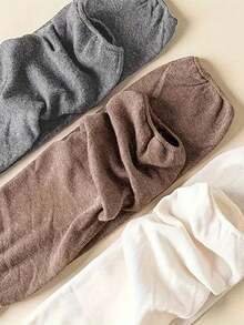 Women's Ribbed Elastic Over-The-Knee Socks, 4 Pairs, 4 Colors, Casual Everyday Knit Socks - Multicolor - View 6
