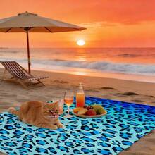 1pc Classic Leopard Print Beach Towel, Sand-Proof Quick-Dry Absorbent Microfiber Pool Towel, Animal Print Lightweight Summer Travel Swimming Beach Accessory - M - View 6