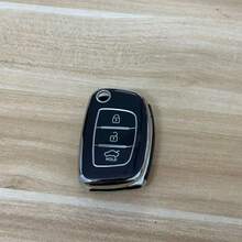 3-Button Flip Key Fob Shell For I10, I20, I40, Ix35, Santa Fe - Lock/Unlock/Trunk, Anti-Theft Durable TPU Protective Case, Scratch-Resistant, Anti-Dust, Ergonomic Design Remote Car Key - Modern Key Case - View 11