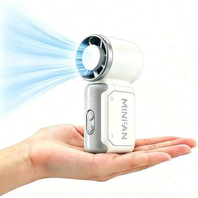 Portable Quiet Bladeless Mini Electric Fan, Suitable For Outdoor, Travel, Office Use, Travel Accessory