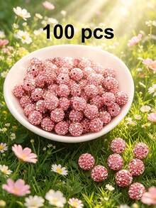 50/100pcs 10mm Shiny Disco Ball Beads - Reflective Multicolor Plastic Beads, Suitable For Jewelry Making, DIY Crafts, Necklace And Earring Accessories, Jewelry Making Beads, Earring Components, Handmade Beads - Multicolor - View 26
