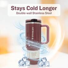 Stanley Limited Shimmer Rose Quartz Pink 40oz Quencher ProTour Tumbler Pastel Shimmer Hue One-Hand Flip Straw Leakproof Tech Double-Wall Vacuum Insulation 2-Day Ice Retention Matte Anti-Fingerprint Commute Office Outdoor Travel Mug - 乾枯玫瑰色 - 查看 3