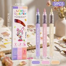 Holiday Greeting Card Postcard Glue Pen, Direct Liquid Quick-Dry Dot Glue Pen For Scrapbooking, Multi-Functional Portable Liquid Student DIY Card Handmade Pen-Style Glue - Multicolor - View 18