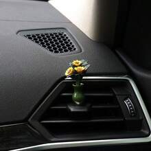 1pc Premium Creative Minimalist Luxury Vase Car Center Console Ornament/Car Desktop Decoration Mini Vase Sunflower Car Interior Decor - Small Vase - View 2