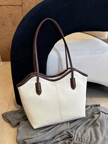 Large Capacity Handbag For Women, New Arrival Minimalist Commuting Shoulder Tote Bag - Multicolor - View 8