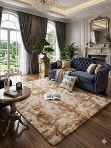 Luxury Shaggy Rug For Living Room Or Bedroom 2.00 X 1.40 - 米色 - 查看 3