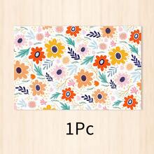 1pc Floral Pattern Linen Placemat, Breakfast Mat, Coffee Mat, Cup Coaster, Bowl & Plate Mat, Kitchen Accessory, Easy To Clean, Suitable For Home, Restaurant, Restaurant Decor, Holiday Gift, Gift For Friends, Multi-Piece Set - Multicolor - View 11