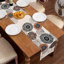 1PC Vintage Dandelion Linen Table Runner, Machine Washable, Multi-Scenario Farmhouse Decor For Kitchen, Dining & Living Room - Multicolor - View 1