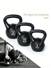8KG PVC Coated Kettlebell For Full-Body Strength Training, Ideal For Home Gym, CrossFit And HIIT Workout, Fitness Weight For Beginners & Intermediate Athletes - Multicolor - View 9