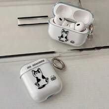 1 pieza Funda protectora de TPU suave y transparente con diseño de gato de dibujos animados lindo compatible con Apple 1/2, Pro/Pro2, Pro3 - Multicolor - Ver 1