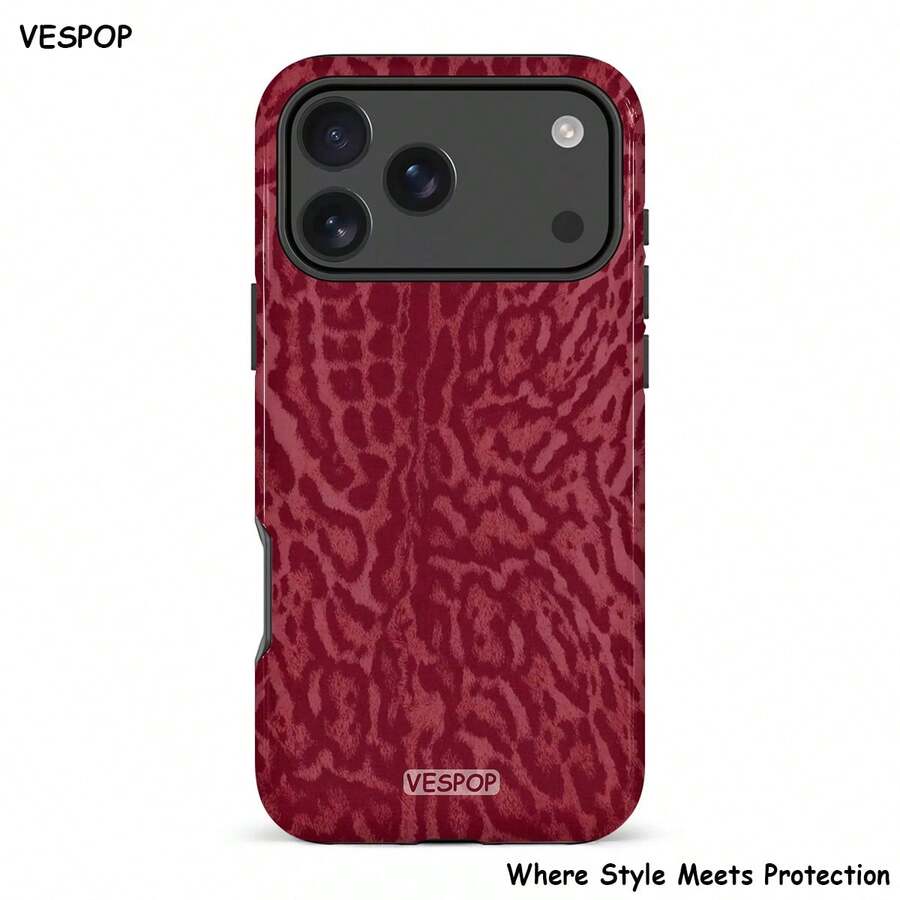 VESPOP Y2K Double-Layer Anti-Drop Phone Case With Leopard Print Design, Vibrant Colors, Compatible With IPhone 18/17/16/15/14/13 Pro Max, Galaxy S26/S25/S24 Ultra, Pixel 10/9/8 Pro - Mixed Color 1 - View 1