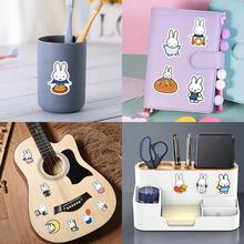 MIFFY 100張兔子防水貼紙，可愛兔子角色與日常場景混搭，乙烯基材質可直接黏貼，適合裝飾吉他、手機等 - 彩色 - 查看 7