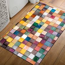 1pc, Home Decor, Puppy Pattern Print, Diatom Mud Mat, Easy To Clean, 3D Print Rectangular, Suitable For Entrance, Living Room, Kitchen, Bedroom, Hallway, Bathroom, Laundry Room - Polyester Mat, Suitable For Indoor And Outdoor Home Decor - Multicolor - View 5