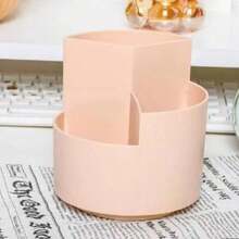 360° Rotatable Divided Layered Pen Holder, 3-Compartment Plastic Pencil Storage Box, Student/Office Desk Stationery Organizer, Multifunctional Makeup Brush Holder, Home & Office Supplies, Back To School & Art Supplies - Sets - View 12