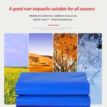 [Waterproof Tarp] 1pc PE Waterproof Tarp Durable | Transparent Breathable Polyethylene | Waterproof | Outdoor Garden, Camping, Yard Fence, Plant Protection, Car Cover - A - View 3