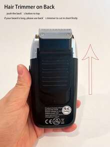 Kemei KM-2027 迷彩設計旅行刮鬍刀或戶外電動刮鬍刀，2合1 USB充電式電動刮鬍刀，LCD往復式刮鬍刀，大容量刮鬍刀，多功能男士鬍鬚刮鬍刀，男士生日禮物，熱銷刮鬍刀 - 軍綠色 - 查看 10