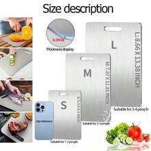 1/3 PCS Stainless Steel Cutting Boards Set, Comes With Apron,Kitchen Cutting Board, Easy To Clean, Kitchen-Ready, Space-Saving, Rust-Resistant, Halloween And Christmas Gifts - 彩色 - 查看 6