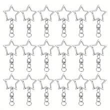 40pcs Star Shaped Rotating Spring Keychain, With 40pcs Open Jump Ring ,Suitable For Keychain Lanyard, DIY Crafts, Holiday Gift, Bag Decorations - Star Keychains and Rings - View 7
