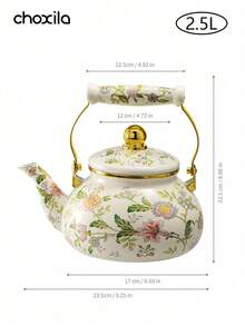choxila 1个搪瓷壶，咖啡壶，茶壶，大容量水壶，适用于燃气灶和电磁炉，通用型 - 搪瓷咖啡 - 查看 14