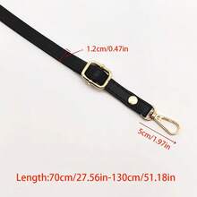 1pc PU Leather Replacement Shoulder Strap - 51 Inch Adjustable Length Crossbody Bag Strap With Gold Clasp And Buckle | Heavy-Duty Hardware, Suitable For DIY Handbag Making - New Model - View 7