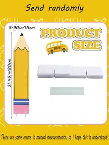 Kindergarten Graduation Decoration: Crayon Garden Sign, 31.5 Inch Large Preschool Graduation Outdoor Decor, Cute Crayon Party Photo Prop, Classroom, School, Graduation Congratulations, Back To School Decoration - Pencil Floor Insert - View 2