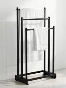 Modern Freestanding Metal Towel Rack – Multipurpose Bath Towel Holder, Poolside Towel Stand, Bedroom And Bathroom Robe And Sleepwear Rack – Sturdy, Movable Storage Hanging Bar For Drying – No Power Needed - Multicolor - View 8