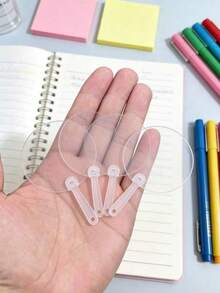 50 buah Kipas Tangan Mini Transparan, Kipas Mini Kosong Buatan Tangan DIY, Kipas Mini Lucu, Cocok untuk Proyek Seni, Souvenir Pesta Pernikahan dan Ulang Tahun, Hadiah untuk Teman, Teman Sekelas, Ibu, Rekan Kerja - A - View 3
