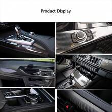 3D加厚碳纖維車身改色貼膜、中控台內飾改裝貼膜、汽車碳纖維貼紙、碳纖維乙烯基自黏貼膜、汽車包覆膜、門檻保護條、桿保護膜、碳纖維亮黑色乙烯基汽車包覆膜、自黏防撞貼膜，適用於大多數汽車DIY貼花 - 碳纖維款 - 查看 6