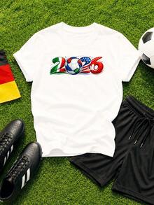 Camisola de Futebol Branca 2026 Alemanha| T-shirt de Adepto de Futebol Copa do Mundo 2026| Mercadoria de Adepto de Futebol Alemanha| Camisola Desportiva Homens Mulheres Unissexo - Branco - Ver 1