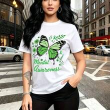 Camiseta de mujer con estampado floral vibrante y frase motivacional en español - diseño fresco y cómodo de cuello redondo, estilo casual chic perfecto para el calor - ideal para días soleados, paseos por la playa o como regalo especial para mamá, es - Blanco - Ver 8